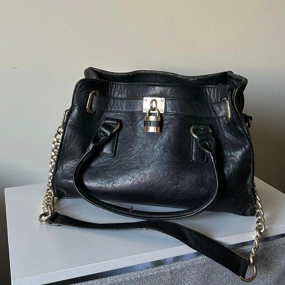 Black Charming Charlies Dual Handle Handbag - Picture 1 of 7